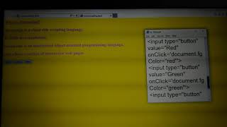 Change of text by clicking buttons in JavaScript