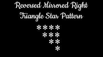Reversed mirrored right triangle star pattern print program #gvspace #patternprogramming