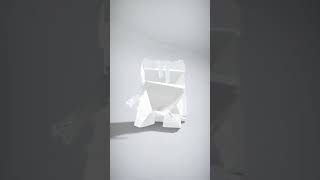 Stylized Blocky Robot Character with Simple Design - AI Rigged 3D Character