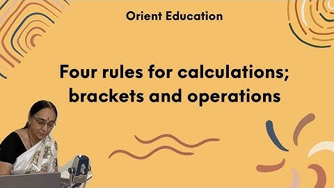 Four rules for calculations; brackets and operations | Cambridge IGCSE  and O Level Math 2023+