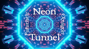 Futuristic Neon Octagon 💠 Tunnel in 4K UHD: Endless Loop | Perfect Background | No Sound