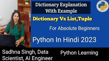 Python Dictionaries Tutorial In Hindi | Dictionary Function | Learn Python