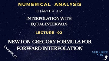 (video-26)Newton-Gregory Formula for Forward Interpolation/ in numerical analysis /