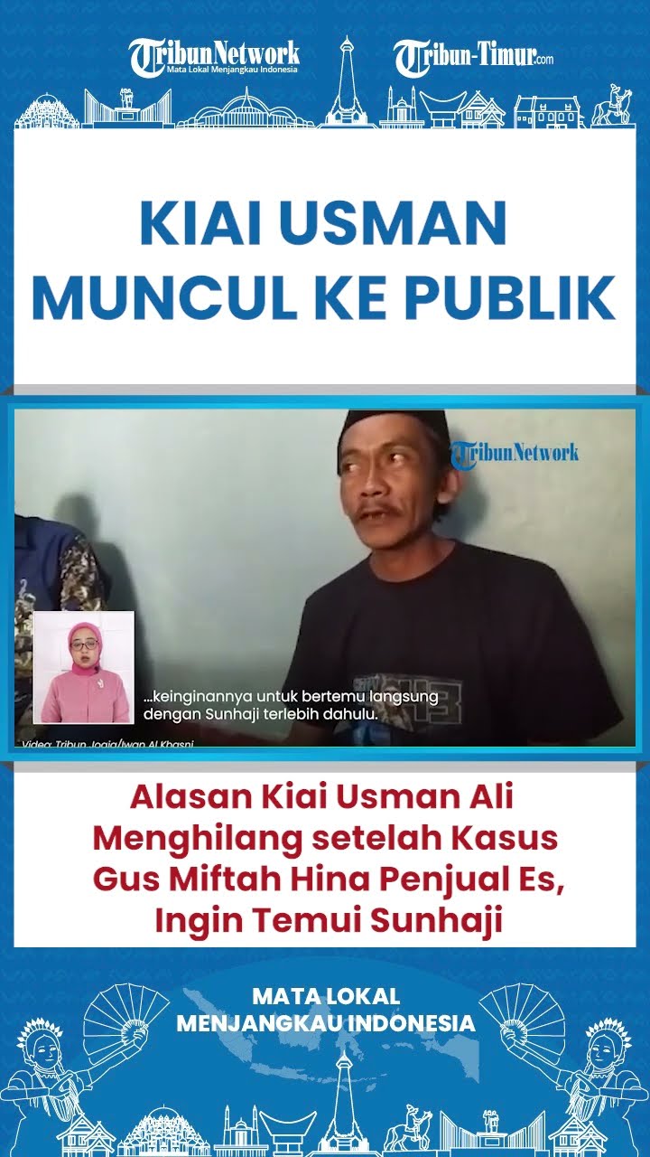 SHORT Muncul Ke Publik, Kiai Ali Usman Ungkap Ingin Ketemu Sunhaji Minta Maaf Langsung