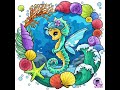 Seahorse/Baby/Ocean/Nature #disney #digitalart #digitaldrawing #color #relax #love #fire #ocean