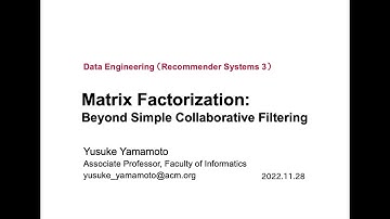 Recommender Systems Part 3 in the Data Engineering Course