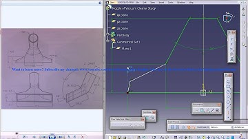 Catia V5 Tutorial|Product Engineering|How Create Nozzle of Vacuum Cleaner(Easy Steps Beginners)|P1