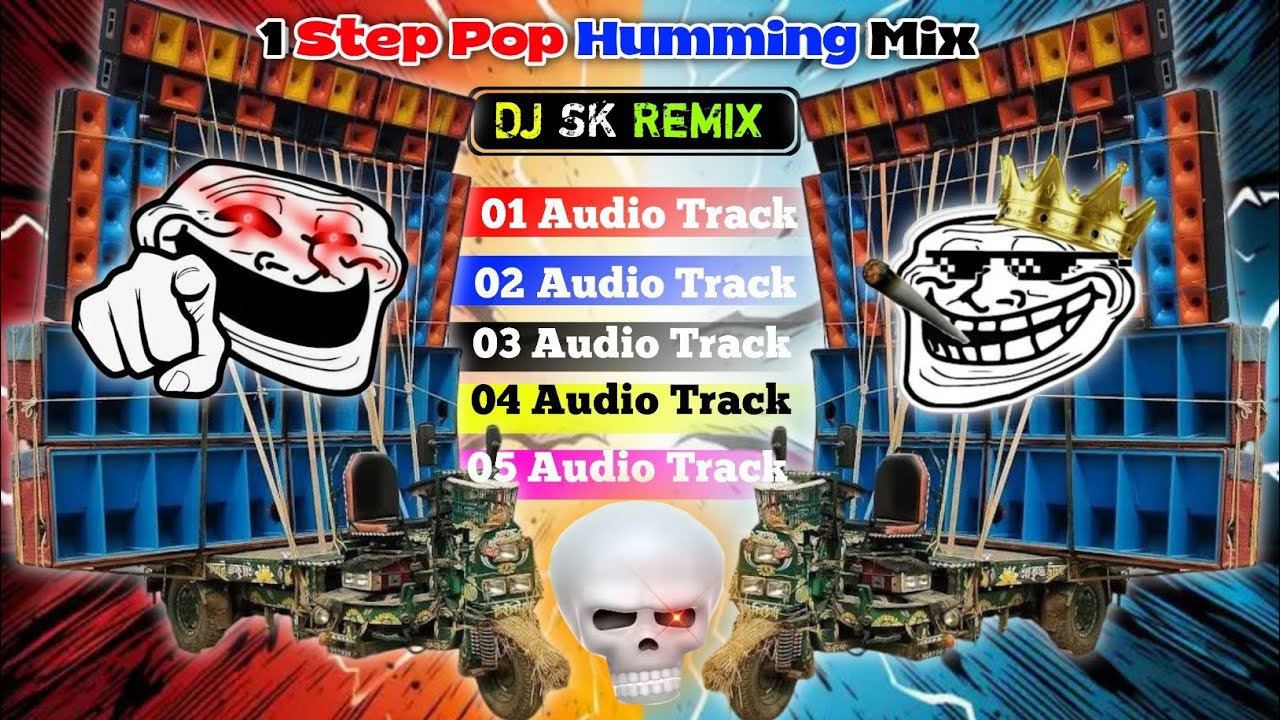 1 Step Pop Humming Mix 🥀এই গানে এলাকা কাঁপাবে 🥀 DJ SK REMIX ⚡#freefire #humming_bass 