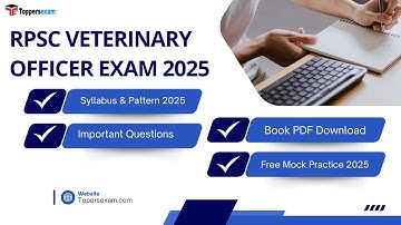 RPSC VETERINARY OFFICER Syllabus & Exam Pattern 2025, Eligibility, #rpsc #veterinary #officer