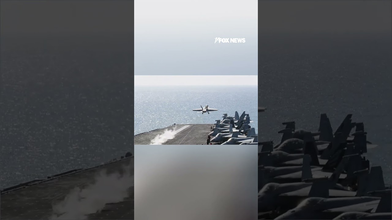 WATCH: US fighter plane takes off from aircraft carrier #shorts #foxnews #news #us