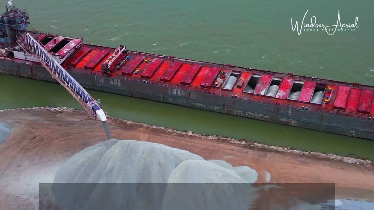 LOWER LAKES TOWING MICHIPICOTEN LAKE FREIGHTER by Windsor Aerial Drone Photography