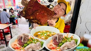 XÉ TAN TRẬN CHIẾN VỚI MÓN BÚN MẮM HEO QUAY NGA SUMO LÀM CẢ QUÁN TOÁT HẾT MỒ HÔI HỘT