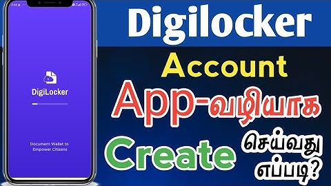 How to Create Digilocker Account in Mobile App | Digilocker Account Create Tamil | Digilocker Use