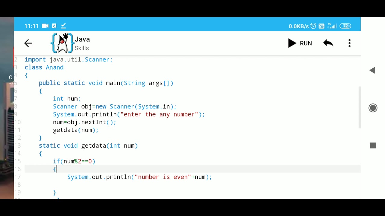 #java program to find given number is odd and even using method# - YouTube