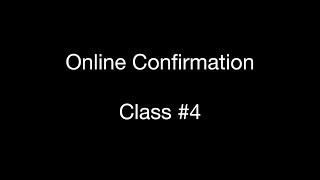 Online Confirmation Class #4 2021-2022