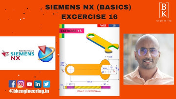 Siemens NX Basic Exercise 16 | Part Modelling | Mechanical Engineering | BK Engineering