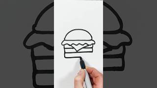 Burger Drawing For Kids