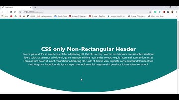 Non Rectangular header using HTML & CSS quick tips and tricks