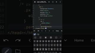 CSS Units in 30 seconds 🔥px | % | em | rem | vw | auto #css #webdevelopment #shorts