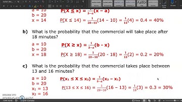 MDM4U - 8.1 - Continuous Probability Distribution - VIDEO