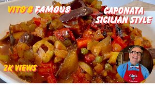 Vito's Famous Caponata Sicilian Style #fyp #family #veggie #sicily #love #music