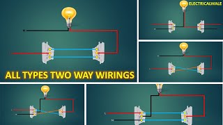 two way switch connection // all types of two way wiring