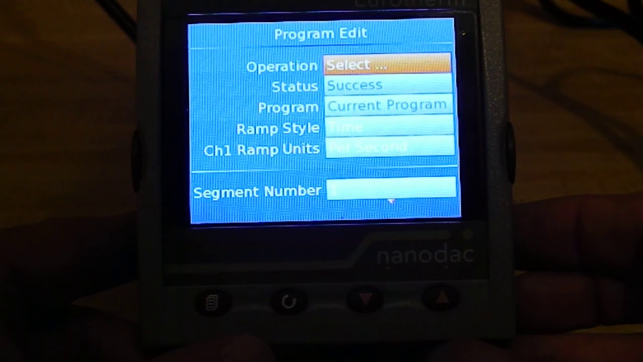 Eurotherm Nanodac program loading