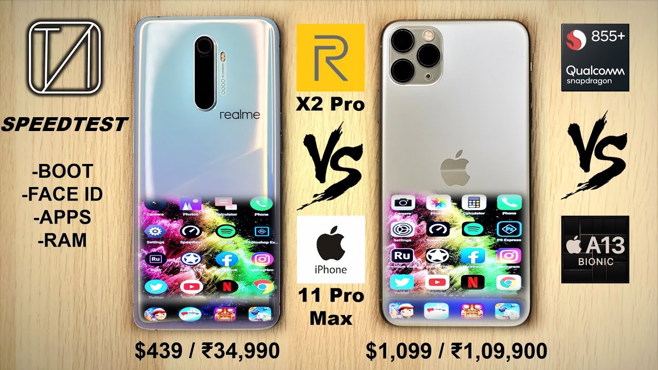 Update Realme X2 Pro vs iPhone 11 Pro Max Speed Test