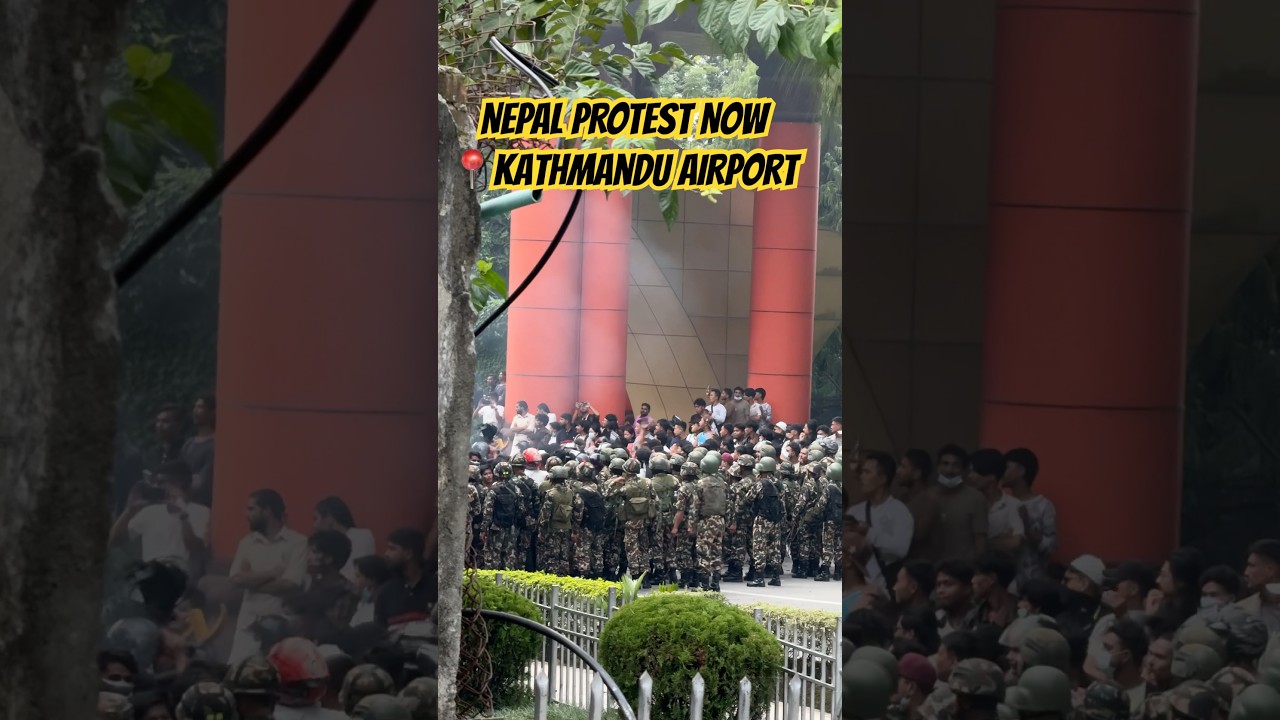 nepal protest kathmandu airport