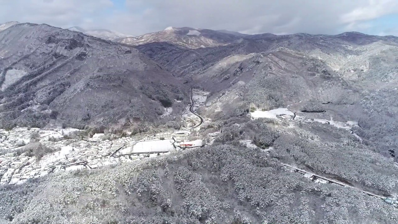 岩手県・岩泉町[冬編]　Drone Video-Winter in the town of Iwaizumi, Iwate prefecture