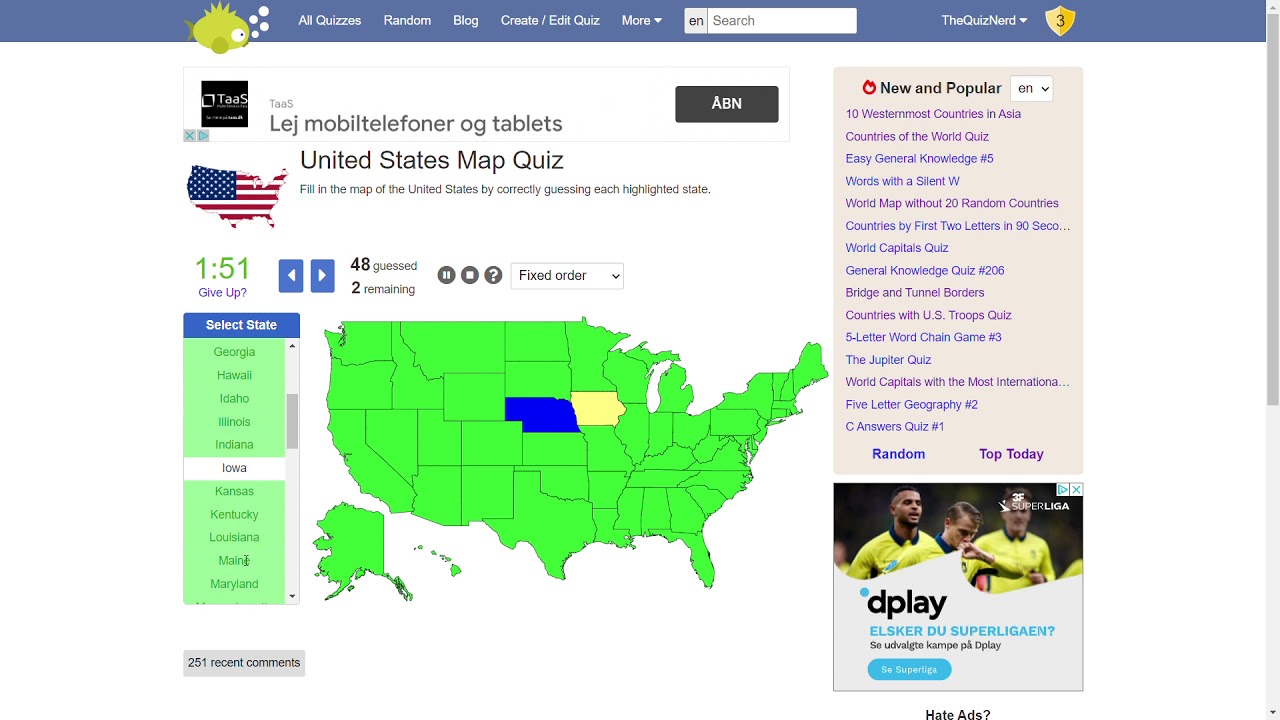 JetPunk Geo Episode 003 - United States Map Quiz! - YouTube