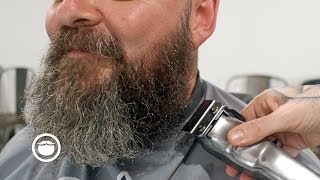 Master Barber Remodels a Huge 9 Month Beard | Beardbrand Studio