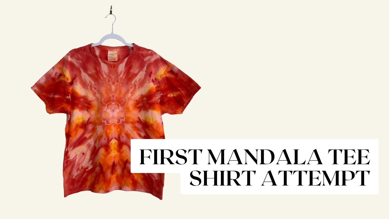 My First Attempt at Tie Dyeing a Mandala T Shirt
