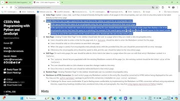 CS50’s Web Programming with Python and JavaScript - Wiki project
