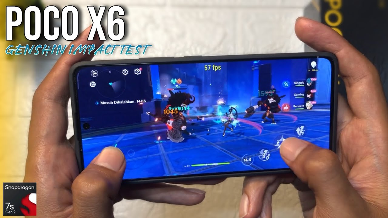 Xiaomi Poco X6 5G Snapdragon 7s Gen 2 Genshin Impact Test 2024
