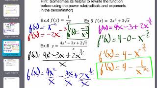2 Notes Rules for Differentiation Part 2(Power Rule) 2 Notes Rules for Differentiation Part 2(Power Rule)