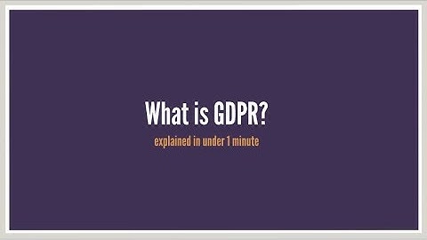 What is GDPR in less than 1 minute by 30Sec Video