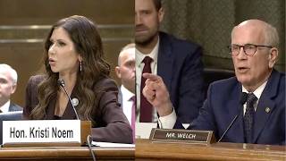 Senator Welch questions Noem about Lewandowski connection