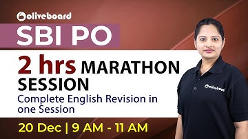 SBI PO 2020 | 2 hrs MARATHON SESSION | Complete English Revision in one Session | Harshita Ma