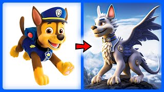 ⚪ 🐲 PAW PATROL as WHITE DRAGON 🦴 All Characters