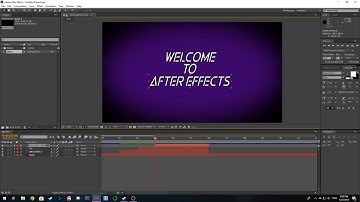 After Effects Tutorial - Introduction: Creating a very simple Intro Part 1