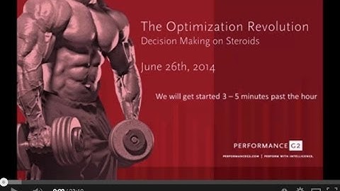 The Optimization Revolution- Predictive Analytics - Part 4 of 5 Webinar Series