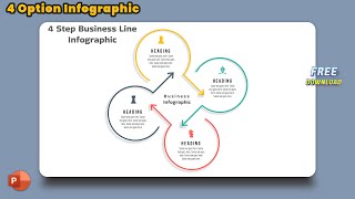 94.PowerPoint Presentation  4 Option Business Line Infographic | Free Download