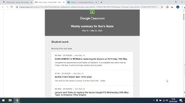 Google Classroom email summaries for guardians