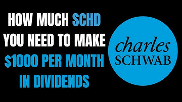 How Much SCHD You Need To Make $1000/Month In Dividends