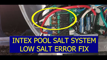 intex pool salt system low salt error 91 fix
