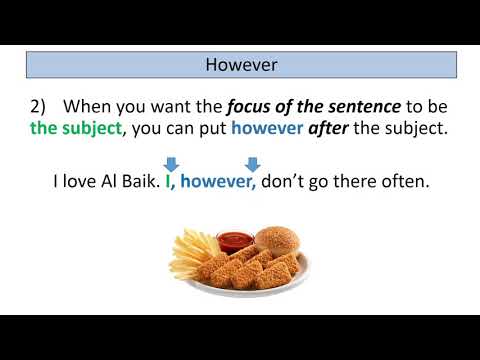 B1RW Unit 8, Writing Skill; However