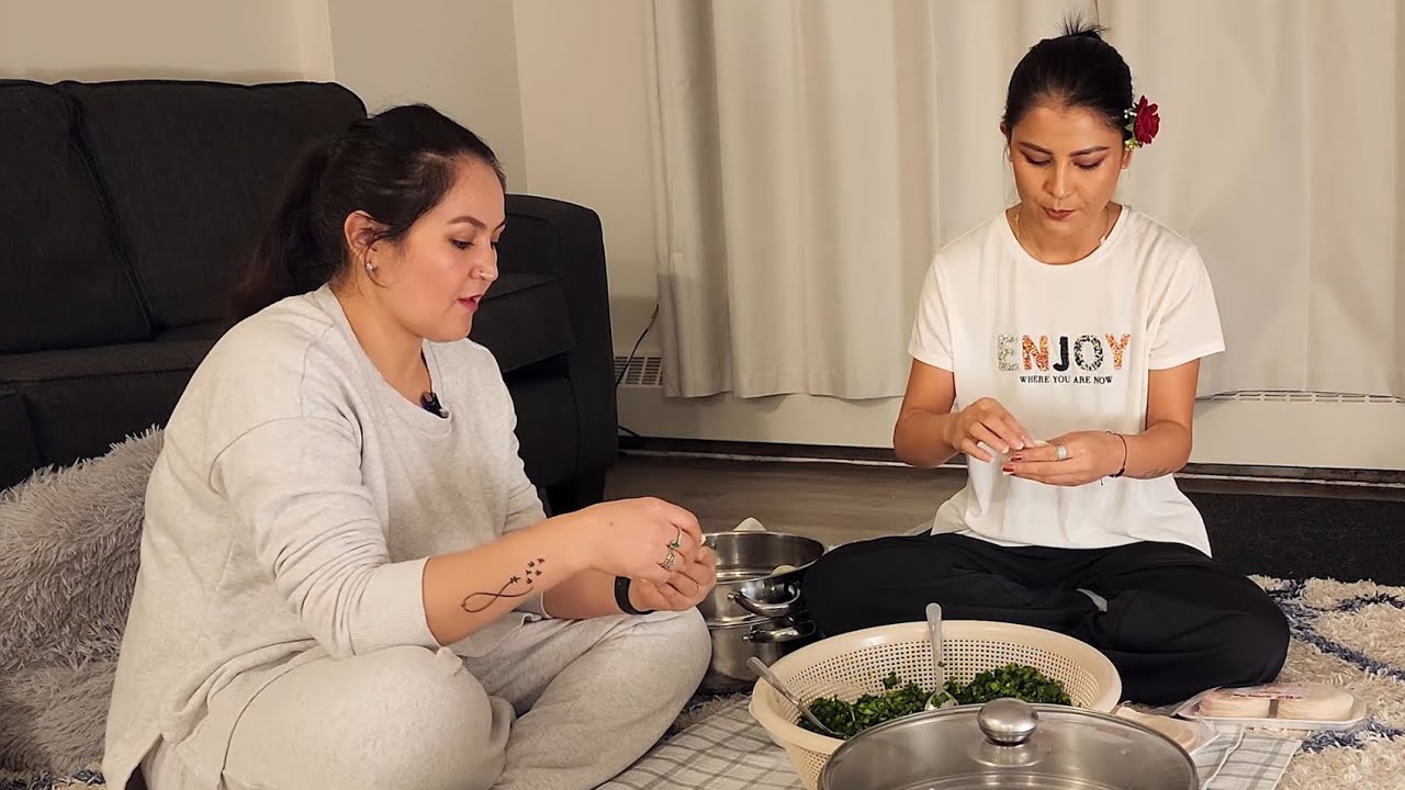 اشک خوشمزه با تمنجو🤤یک شب به یادماندی و آشپزی 🤗