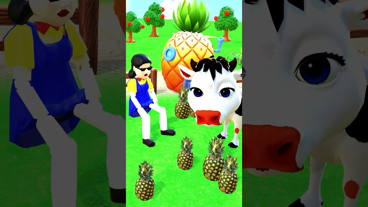 Scary Teacher and Cow so funny 🤣 Pineapple 🍍 