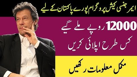 How to apply online PM Imran Khan Ehsaas Emergency Chas Program and Get 12000 Repees